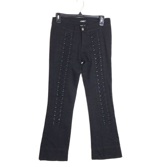 clash Pants - Clash jeans Usa black with corset style details pants size 3 y2k